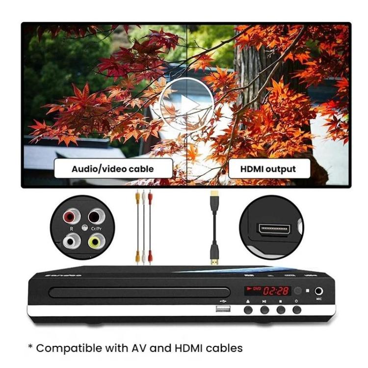 Home VCD/DVD High-Definition Eye-Friendly Disc Player, US Plug, EU Plug, AU Plug, UK Plug