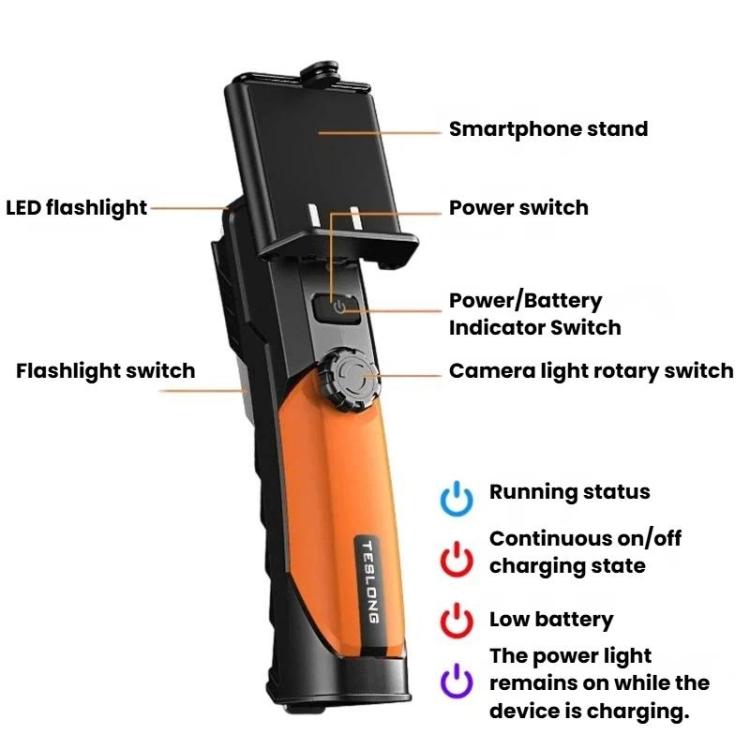 TESLONG WF200 WiFi HD Endoscope With LED Lights Handheld Industrial Inspection & Repair Borescope, WF200