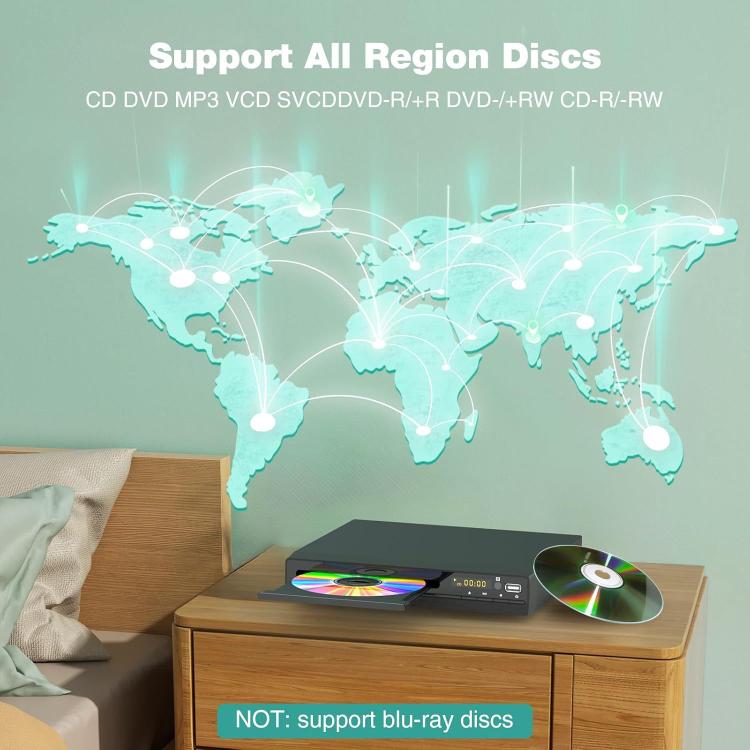 VD/VCD High-Definition Mini Home DVD Player, US Plug, EU Plug, UK Plug, AU Plug