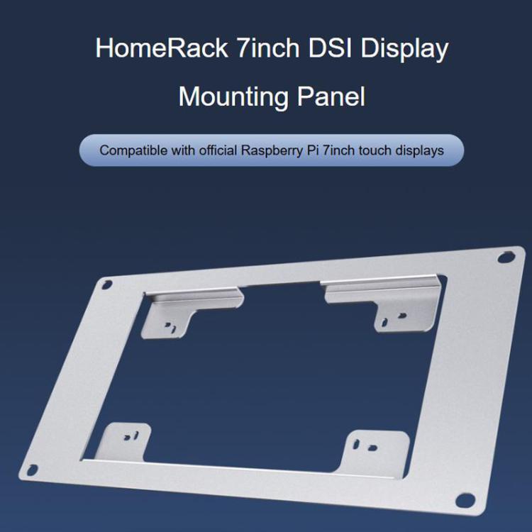 HomeRack 7 Inch DSI Display Mounting Panel, 3U Mounting Space, Compatible With Official Raspberry Pi 7inch Touch Displays, Waveshare 34390