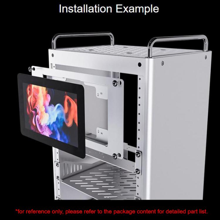 HomeRack 7 Inch DSI Display Mounting Panel, 3U Mounting Space, Compatible With Official Raspberry Pi 7inch Touch Displays, Waveshare 34390