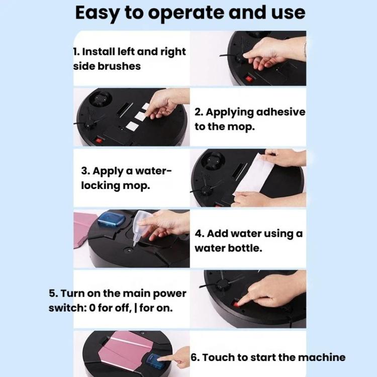 Mini Rechargeable Household Sweeping Robot Smart Vacuum Cleaner Cleaning Machine, White, Black, White With Spray, Black With Spray
