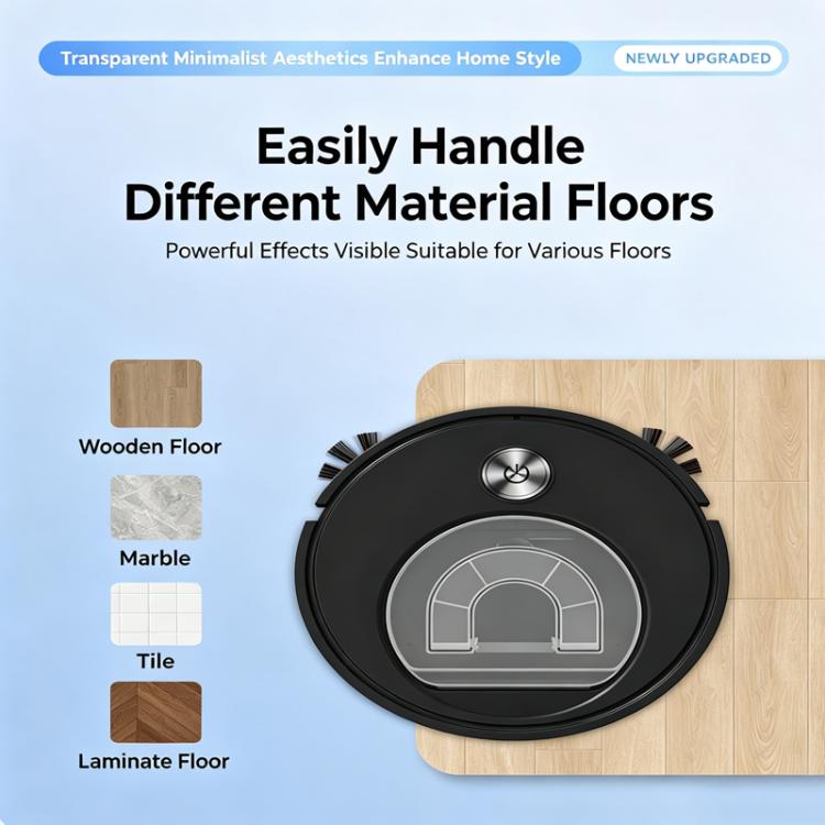 Robot Vacuum Cleaner 3-in-1 Sweeping, Vacuuming & Mopping With Visual Large Dustbin