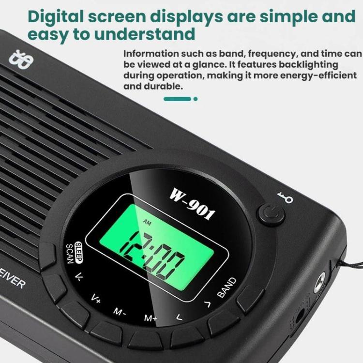FM/AM/SW Multi-Band LCD Screen Clock-Controlled Stereo Radio, For EU, For US