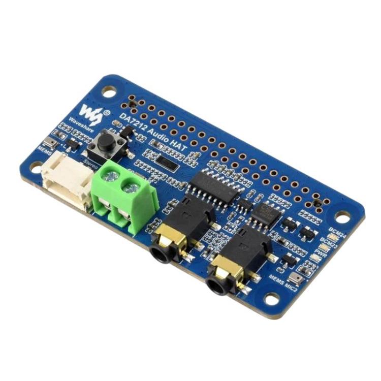 DA7212 I2S Audio Board For Raspberry Pi, Stereo Encoding/Decoding, Waveshare 34213