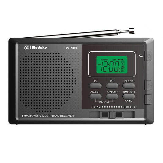 WDK FM/AM/SW Multi-Band LCD Screen Clock-Controlled Stereo Digital Radio, For EU, For US