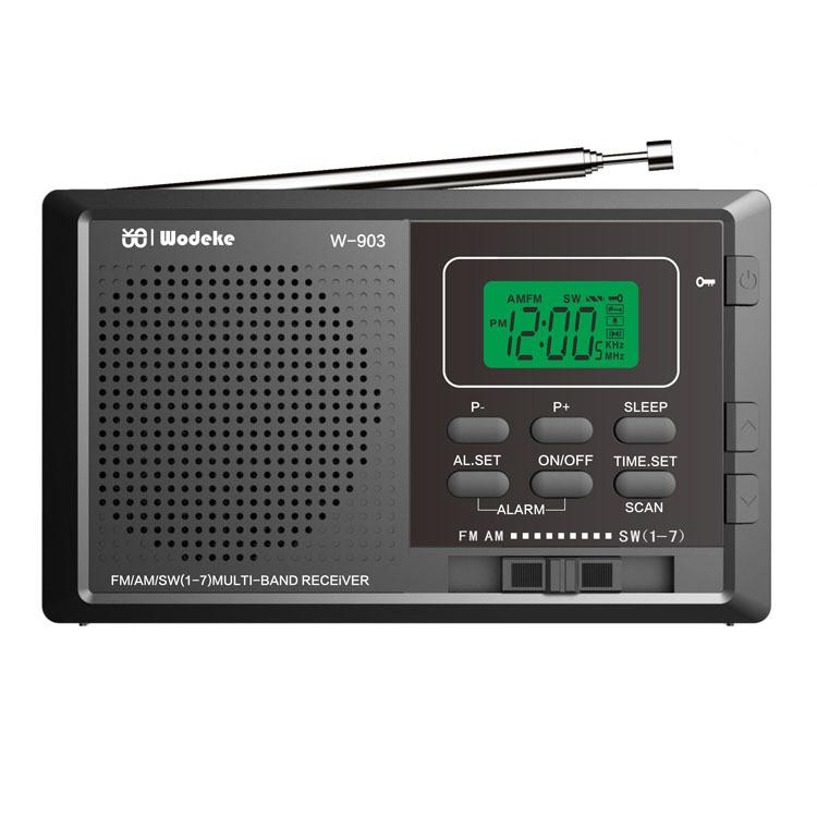 WDK FM/AM/SW Multi-Band LCD Screen Clock-Controlled Stereo Digital Radio, For EU, For US