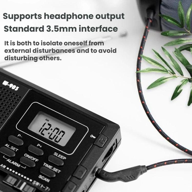 WDK FM/AM/SW Multi-Band LCD Screen Clock-Controlled Stereo Digital Radio, For EU, For US