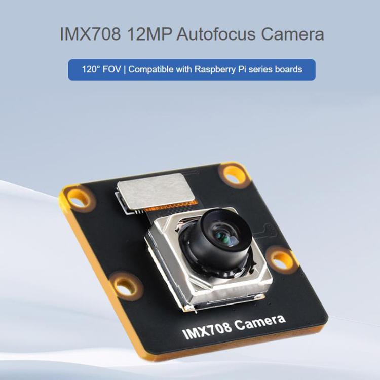 IMX708 12MP High Resolution Autofocus Camera,  Compatible With Raspberry Pi Series Boards, 34276