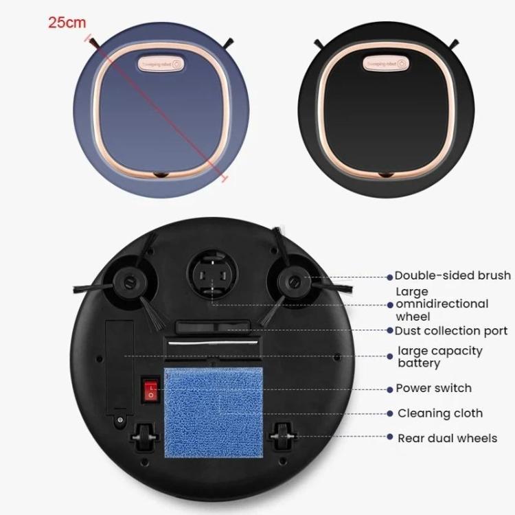 Fully Automatic Home Smart USB Rechargeable Cleaning Robot