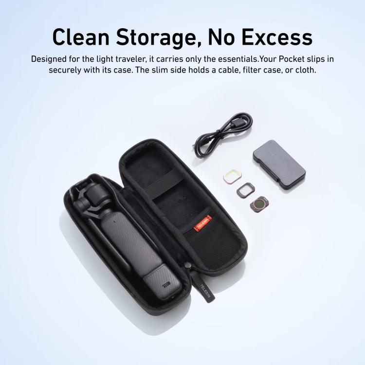 For DJI Osmo Pocket 4/3 TELESIN DisAdv Bag Portable Mini Suitcase Crossbody Bag with Adjustable Shoulder Strap
