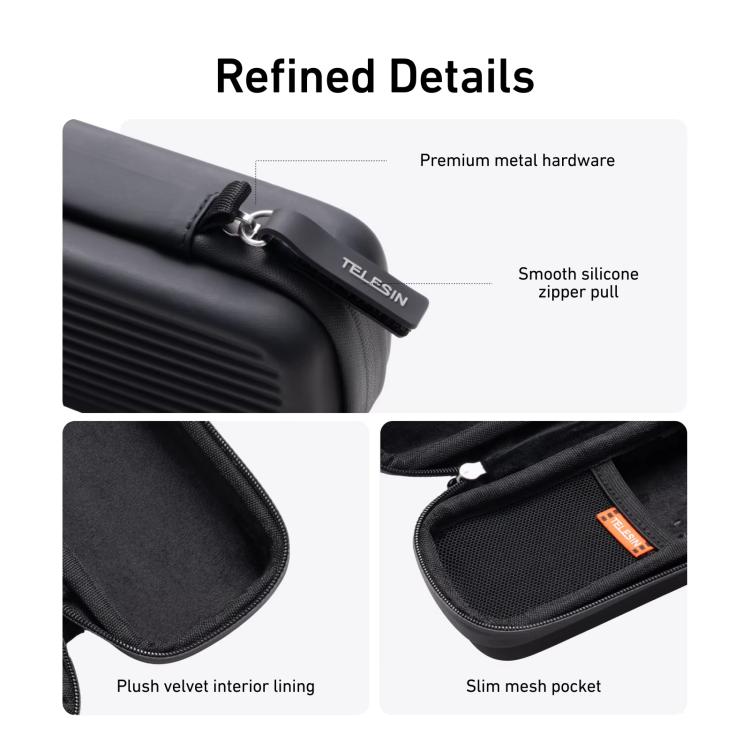 For DJI Osmo Pocket 4/3 TELESIN DisAdv Bag Portable Mini Suitcase Crossbody Bag with Adjustable Shoulder Strap
