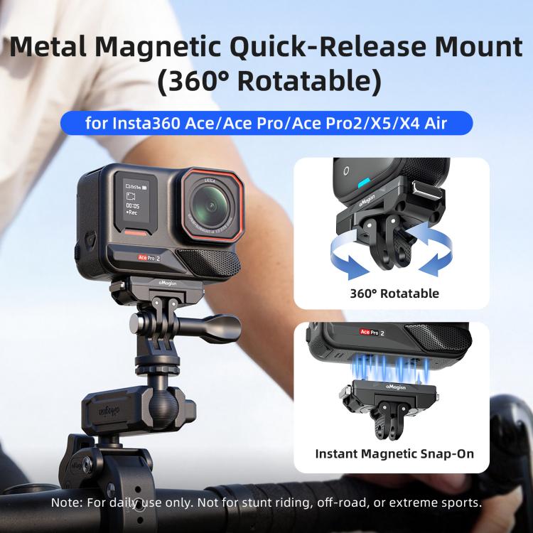 aMagisn 360-Degree Rotatable Magnetic Quick Release Mount For Insta360 Ace Pro 2 / Ace Pro / X5 / X4 Air, For Insta360 Ace Serirs/X5/X4 Air