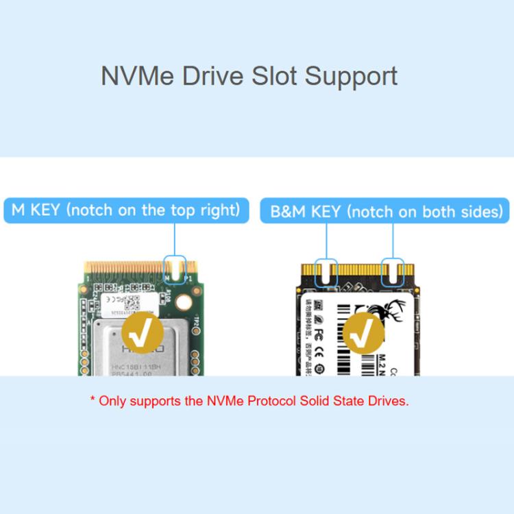 For Raspberry Pi 5 PCIe To M.2 HAT With I2S Audio Extension Supports NVMe Protocol Solid State Drive, Waveshare 34170