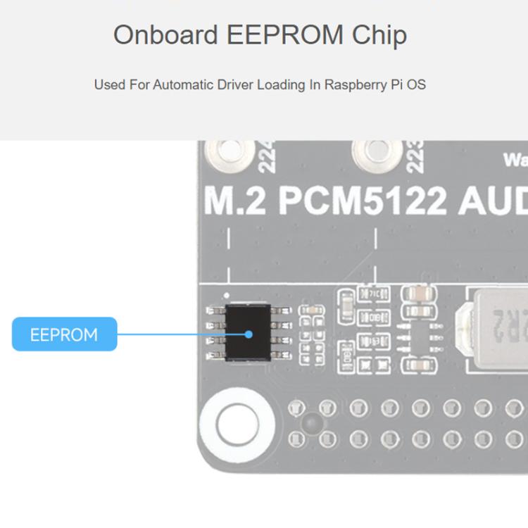 For Raspberry Pi 5 PCIe To M.2 HAT With I2S Audio Extension Supports NVMe Protocol Solid State Drive, Waveshare 34170