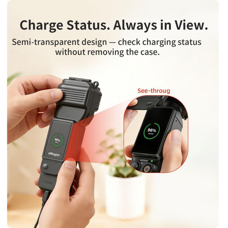 For DJI Osmo Pocket 4 aMagisn Gimbal Protector Case Protective Cover with One-Piece Flip Design Integrated 3D Joystick Guard