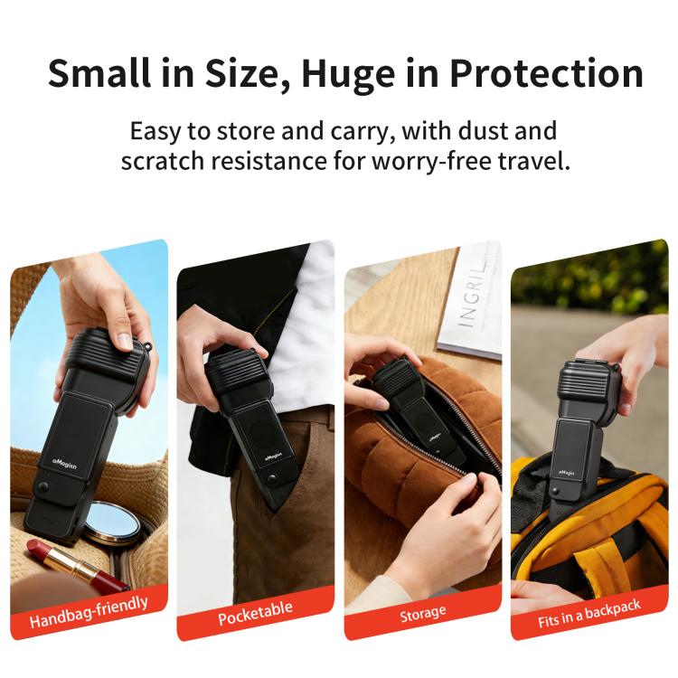 For DJI Osmo Pocket 4 aMagisn Gimbal Protector Case Protective Cover with One-Piece Flip Design Integrated 3D Joystick Guard