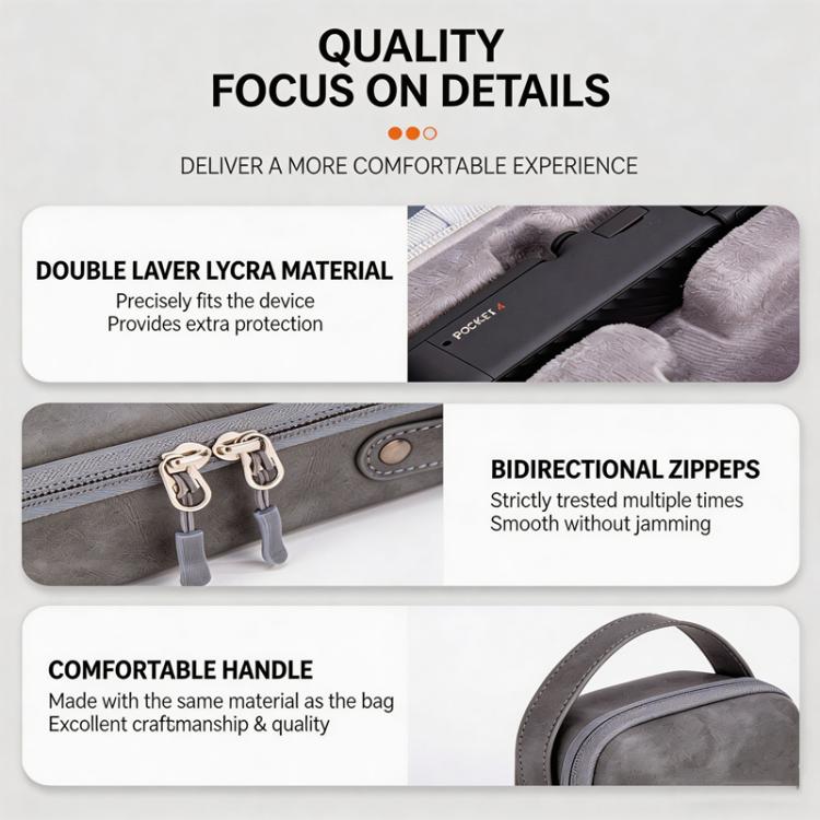 For DJI Osmo Pocket 4 Hard Carrying Case Waterproof Protective Travel Bag Shockproof Portable Handbag