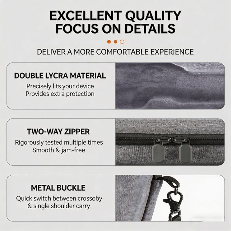 For DJI Osmo Pocket 4 Standard Combo Carrying Case Travel Protective Bag Handheld Clutch