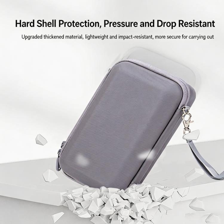 For DJI Osmo Pocket 4 Hard Carrying Case Portable Travel Storage Bag with Wrist Strap & Soft Flannel Inner