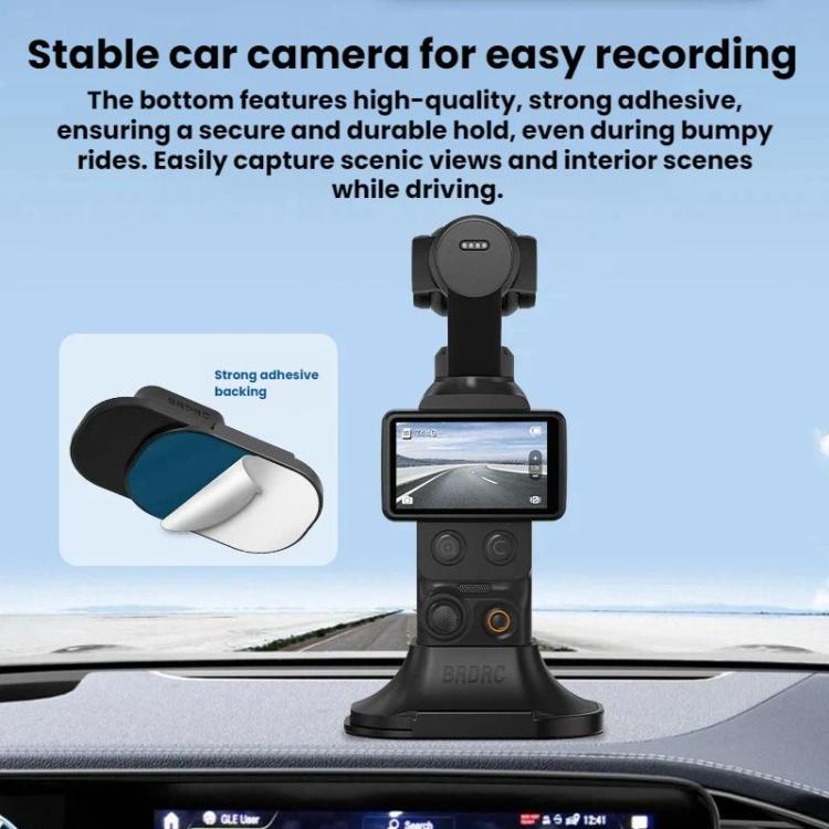 For DJI Osmo Pocket 4 / 3 BRDRC Car Desktop Silicone Mount