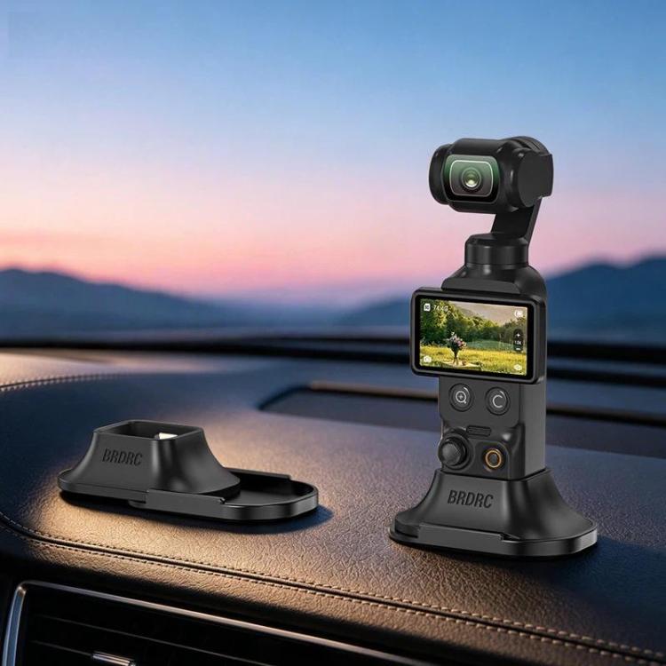 For DJI Osmo Pocket 4 / 3 BRDRC Car Desktop Silicone Mount