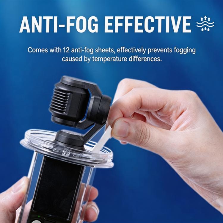 For DJI Osmo Pocket 4 Waterproof Case 60M/196ft Diving Housing Shell with 540-degree Panoramic View Underwater Accessories for Surfing Snorkeling