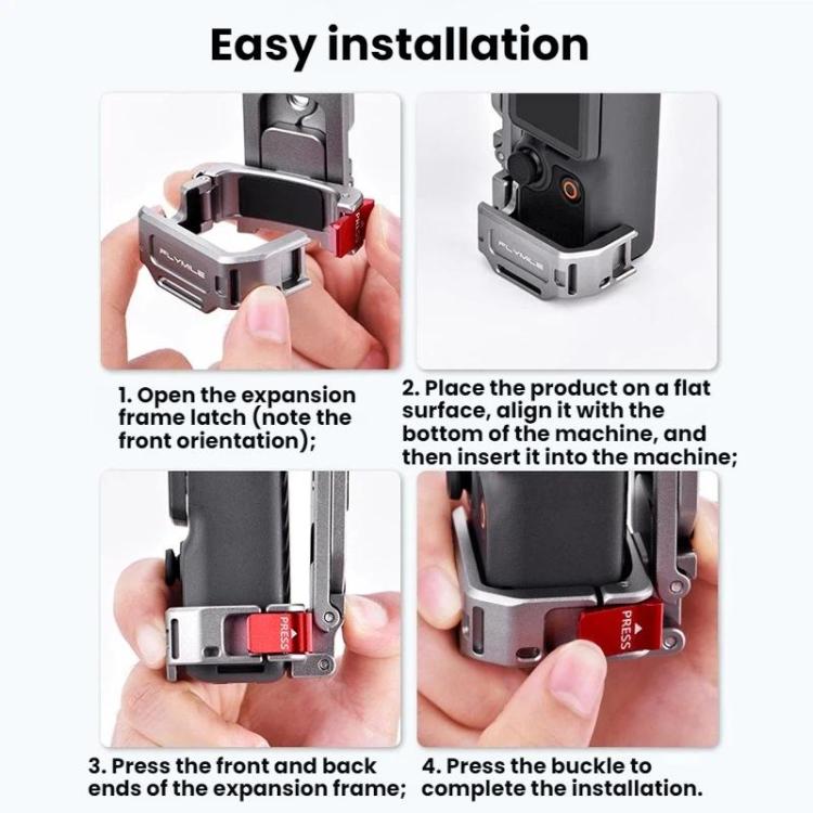 For DJI Osmo Pocket 4/3  Flymile Multi-functional Magnetic Frame Base