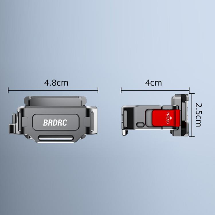 For DJI Osmo Pocket 4 BRDRC Cold Shoe Interface Quick-Release Expansion Frame Bracket, For DJI Osmo Pocket 4