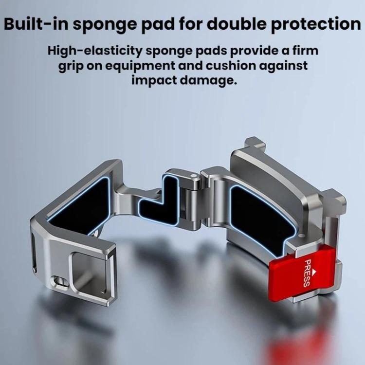 For DJI Osmo Pocket 4 BRDRC Cold Shoe Interface Quick-Release Expansion Frame Bracket, For DJI Osmo Pocket 4