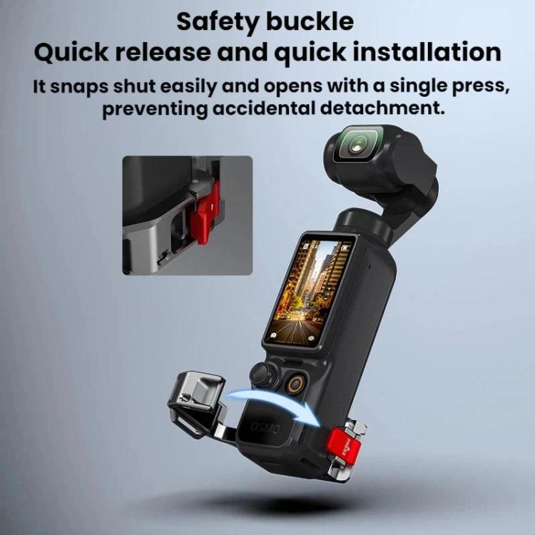 For DJI Osmo Pocket 4 BRDRC Cold Shoe Interface Quick-Release Expansion Frame Bracket, For DJI Osmo Pocket 4
