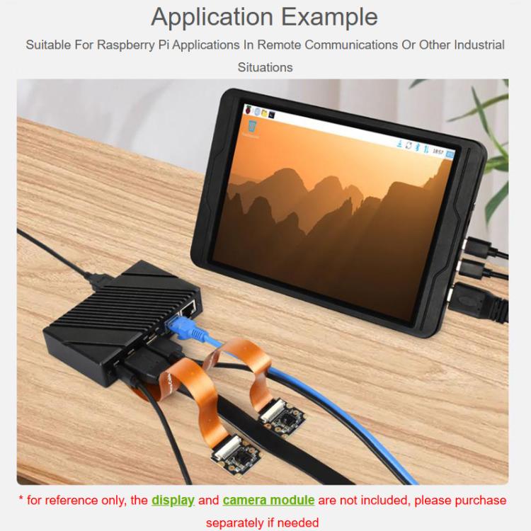 For Raspberry Pi CM5 Gigabit / 2.5G Dual Ethernet Mini-Computer Supports Dual RJ45 Ethernet Ports, 4K Display Output And Dual MIPI Interfaces, Waveshare 34180
