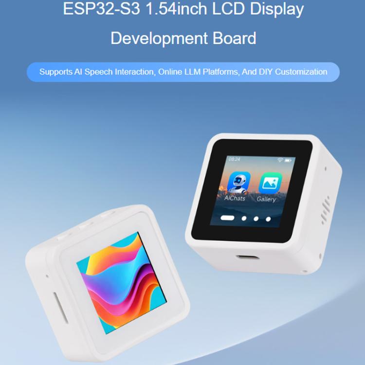 Waveshare 33868 ESP32-S3 1.54 Inch LCD Display Development Board 262K Color, Supports Dual Microphones, 2.4GHz Wi-Fi And BLE 5, 33868