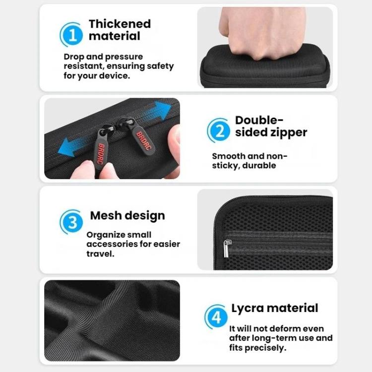 For DJI Osmo Action 6 / 5 Pro / 4 BRDRC Portable Camera Accessory Carrying Case