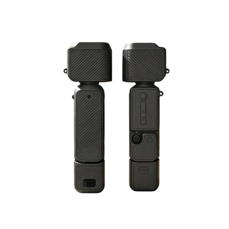For DJI Osmo Pocket 4 Silicone Case 4-in-1 Full Body Protective Cover Kit Anti-Scratch Shockproof Skin Sleeve with Lanyard