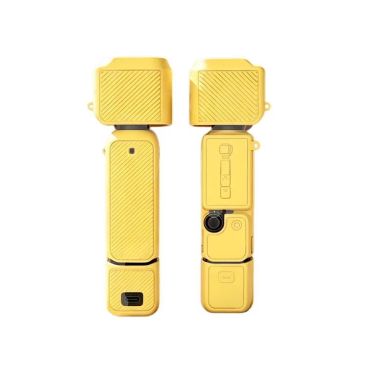 For DJI Osmo Pocket 4 Silicone Case 4-in-1 Full Body Protective Cover Kit Anti-Scratch Shockproof Skin Sleeve with Lanyard
