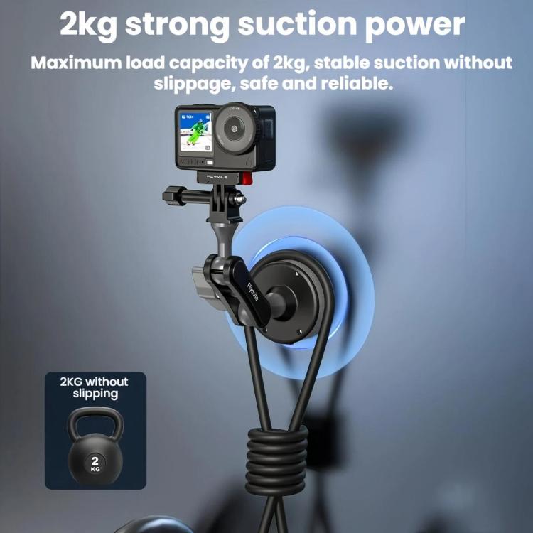 For DJI Osmo Pocket 4 / 3 Flymile Automotive Camera Electric Vacuum Cup Mount, FLY075, ZZ10760
