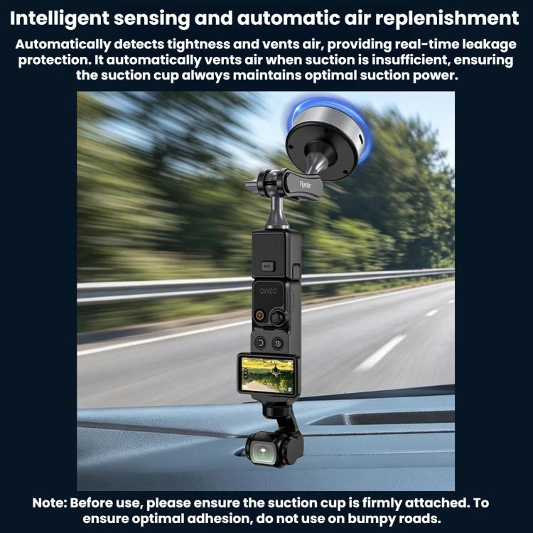 For DJI Osmo Pocket 4 / 3 Flymile Automotive Camera Electric Vacuum Cup Mount, FLY075, ZZ10760