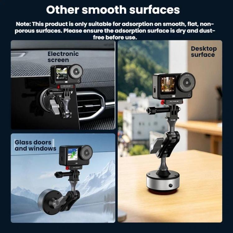 For DJI Osmo Pocket 4 / 3 Flymile Automotive Camera Electric Vacuum Cup Mount, FLY075, ZZ10760