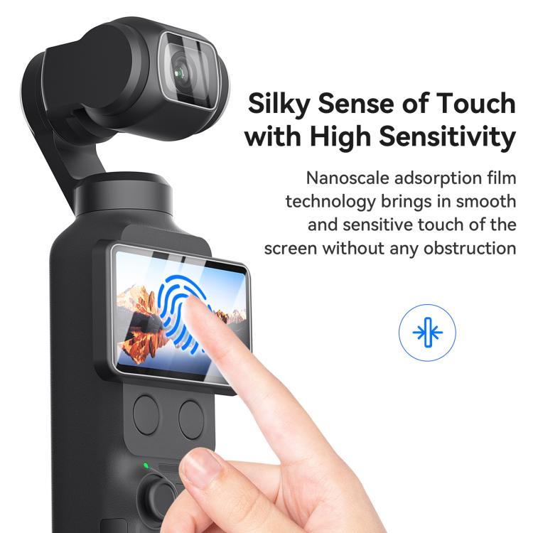 For DJI Osmo Pocket 4/3 aMagisn Screen Protector 9H Tempered Glass Lens & Screen Protective Film, 1+1 Pack, 2+2 Pack