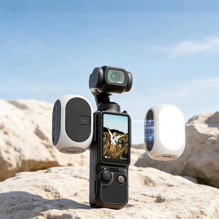 For DJI Osmo Pocket 4/3 Magnetic Fill Light 3 Color Modes Portable Rechargeable Vlog Video Light, 2pcs /Pack
