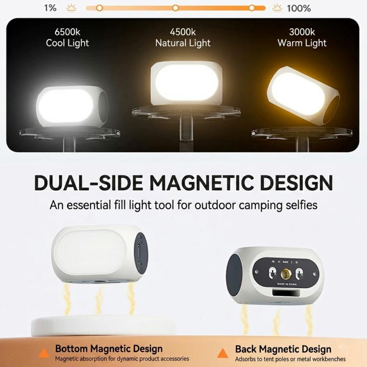 For DJI Osmo Pocket 4/3 Magnetic Fill Light 3 Color Modes Portable Rechargeable Vlog Video Light, 2pcs /Pack