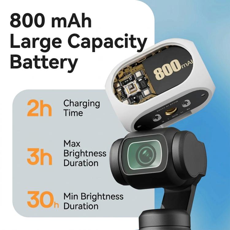 For DJI Osmo Pocket 4/3 Magnetic Fill Light 3 Color Modes Portable Rechargeable Vlog Video Light, 2pcs /Pack