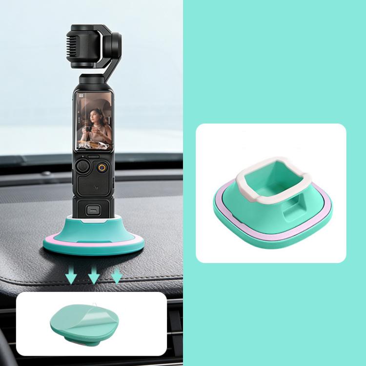 For DJI Osmo Pocket 4/3 Silicone Anti-Slip Base Desktop Support Stand Holder Includes Reusable Nano Adhesive for Car Dashboard