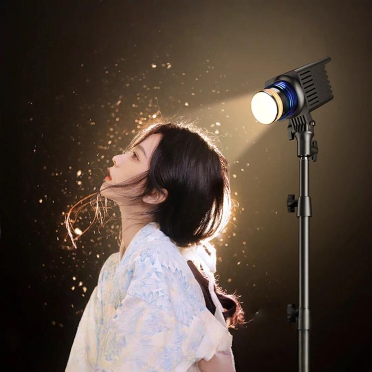 DENGWEI 50W COB LED Hair Light For Live Streaming, Bi-Color 3000K-6500K Studio Spotlight With Adjustable Focus, EU Plug, US Plug, UK Plug
