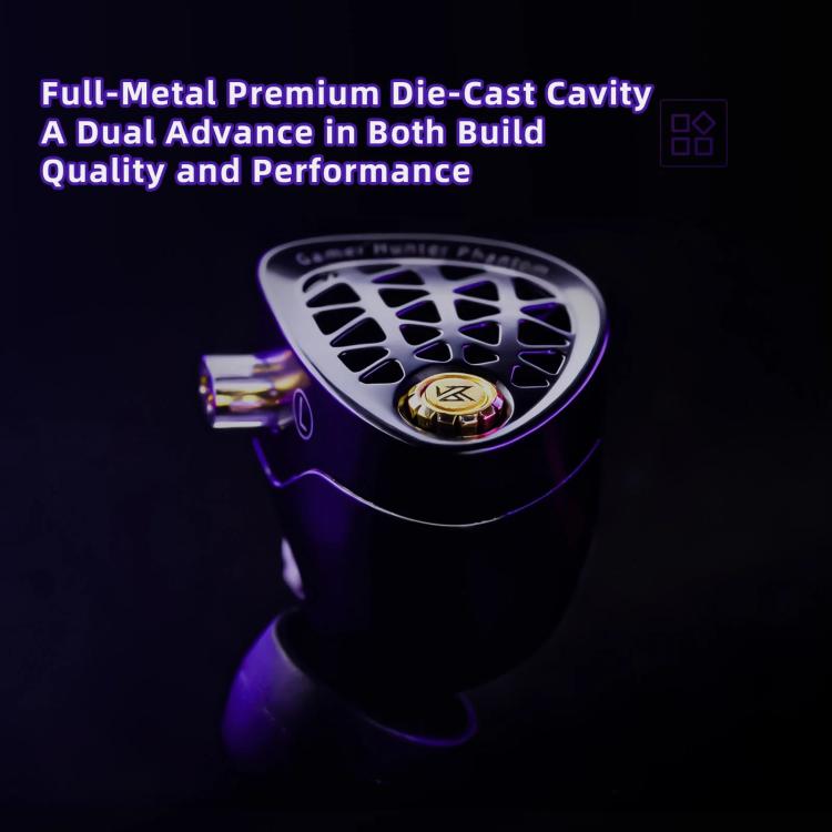 KZ Phantom Hi-Fi-grade Audio Gaming 1.2m Wired Earphones, 3.5mm Standard, 3.5mm With Mic, Type-C Sound Card
