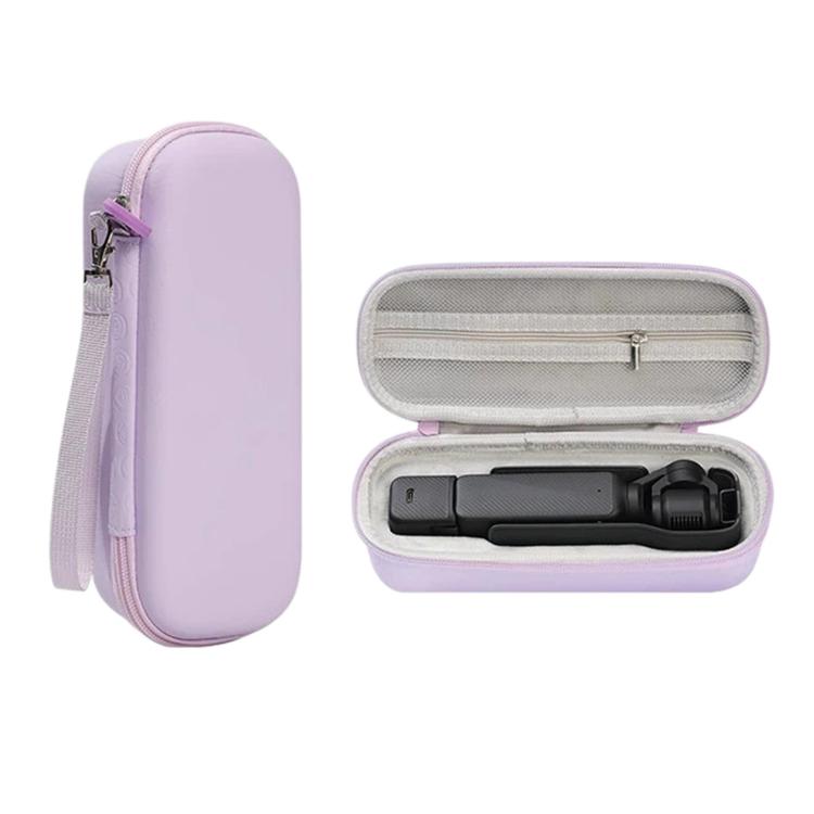 For DJI Osmo Pocket 3 Standalone & Essential Accessories Hard Carrying Case PU Leather Storage Bag with Wrist Strap