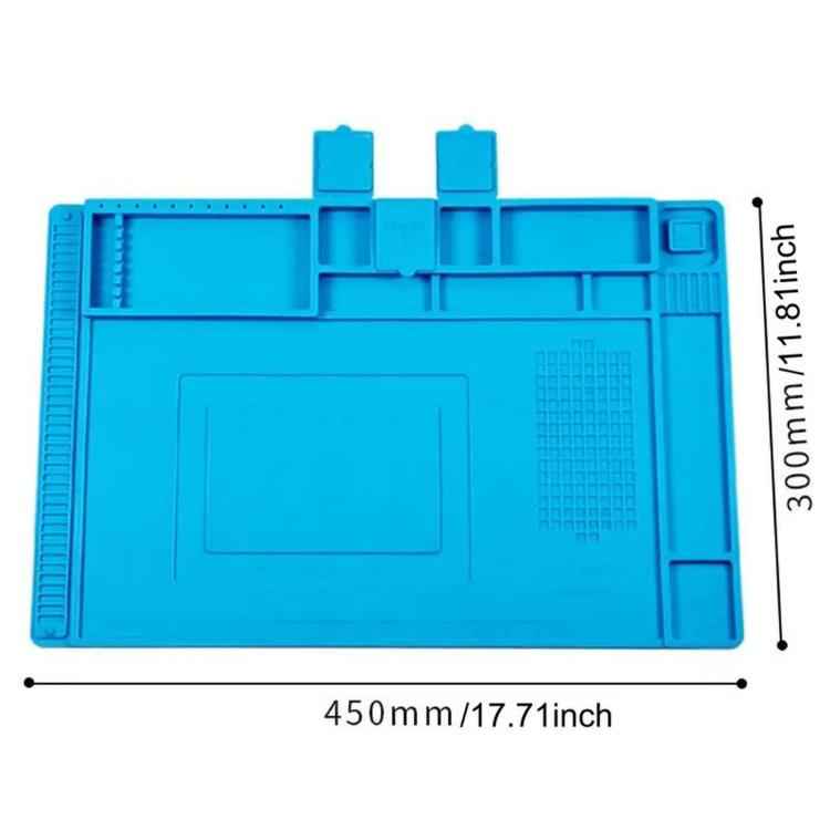Magnetic Silicone Soldering Mat Heat Resistant Work Mat for Electronics Repair  17.7 x 11.8 Inch