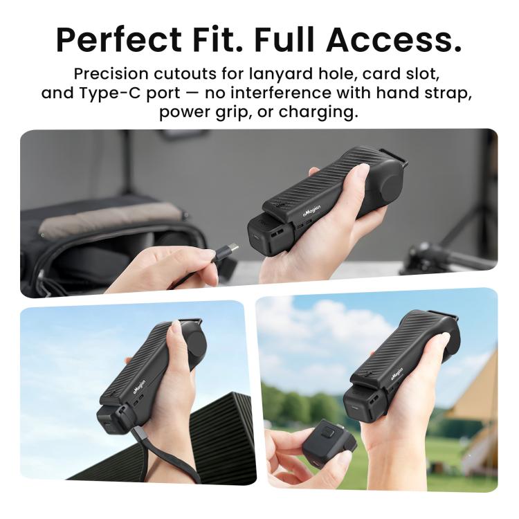 For DJI Osmo Pocket 4 aMagisn One-Piece Flip Protective Case Impact-Resistant ABS Hard Cover with Built-in Magnetic Filter Storage