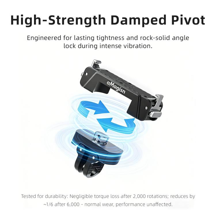 For Insta360 GO Ultra AMagisn 360-Degree Rotatable Metal Magnetic Quick-Release Mount With 1/4-Inch Thread And 2-Prong Base, For Insta360 GO Ultra